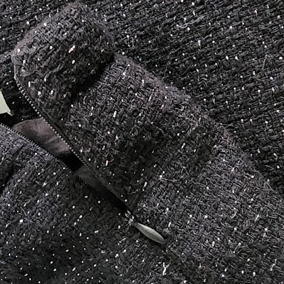 ZARA GIRLS SKIRT BLACK SILVER THREAD TWEED TEXTURED SZ.10 10YRS - Picture 5 of 9